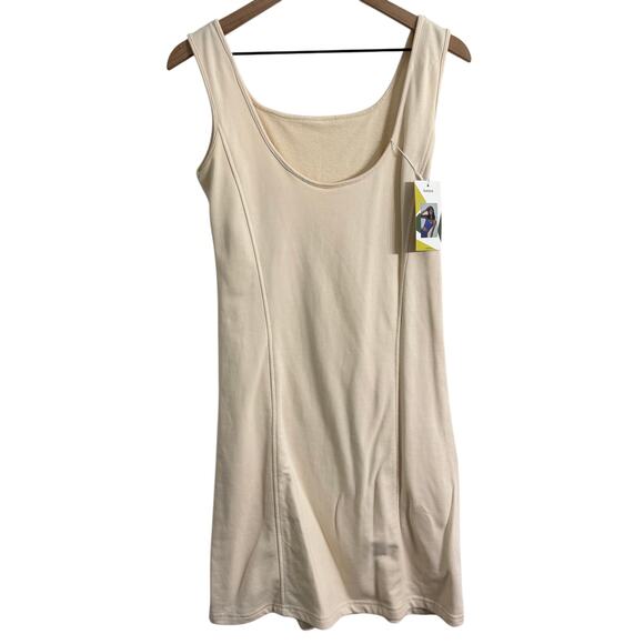 Halara Light Beige Tank Mini Dress Size Medium New - Picture 1 of 7